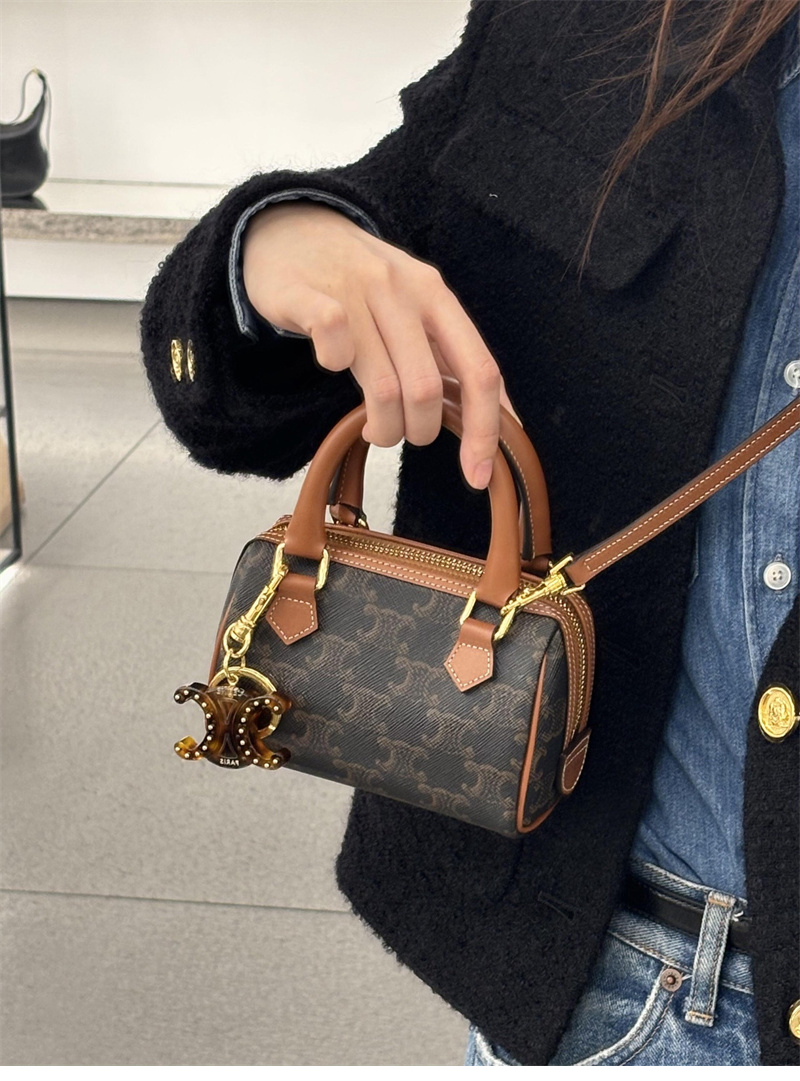 셀린느 미니 보스턴백 트리옹프 캔버스