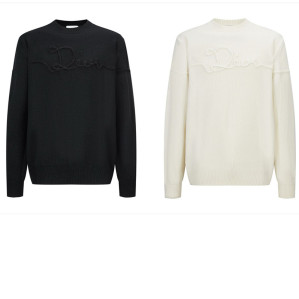 디올 리본 저지 울 스웨터