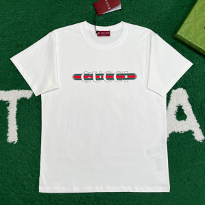 구찌 24FW 프린트 코튼 저지 반팔 티셔츠 화이트