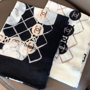 샤넬 빈티지 캐주얼 캐시미어 스카프 머플러