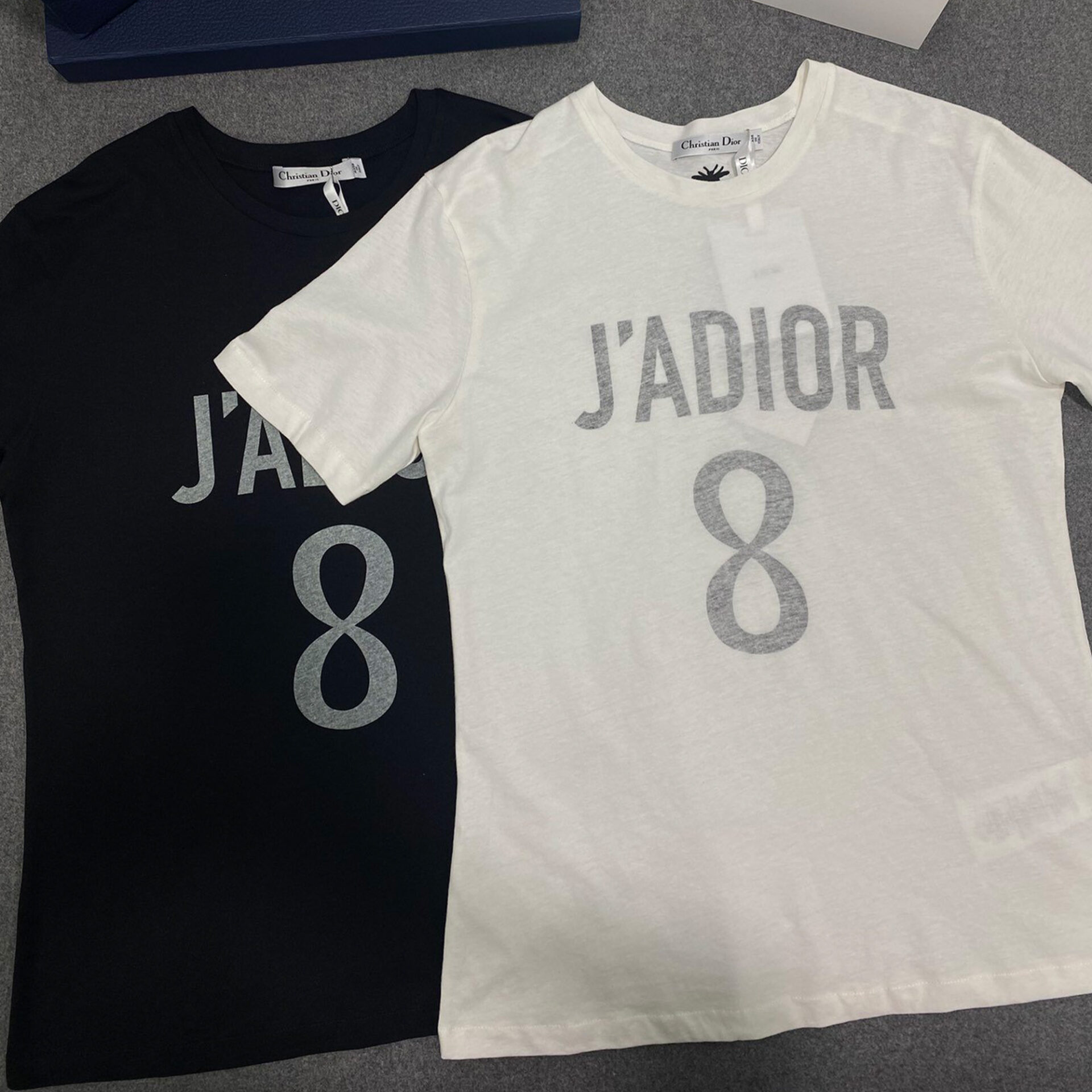 디올 자도르 레터링 장식 코튼 린넨 저지 반팔 티셔츠”2COLOR”