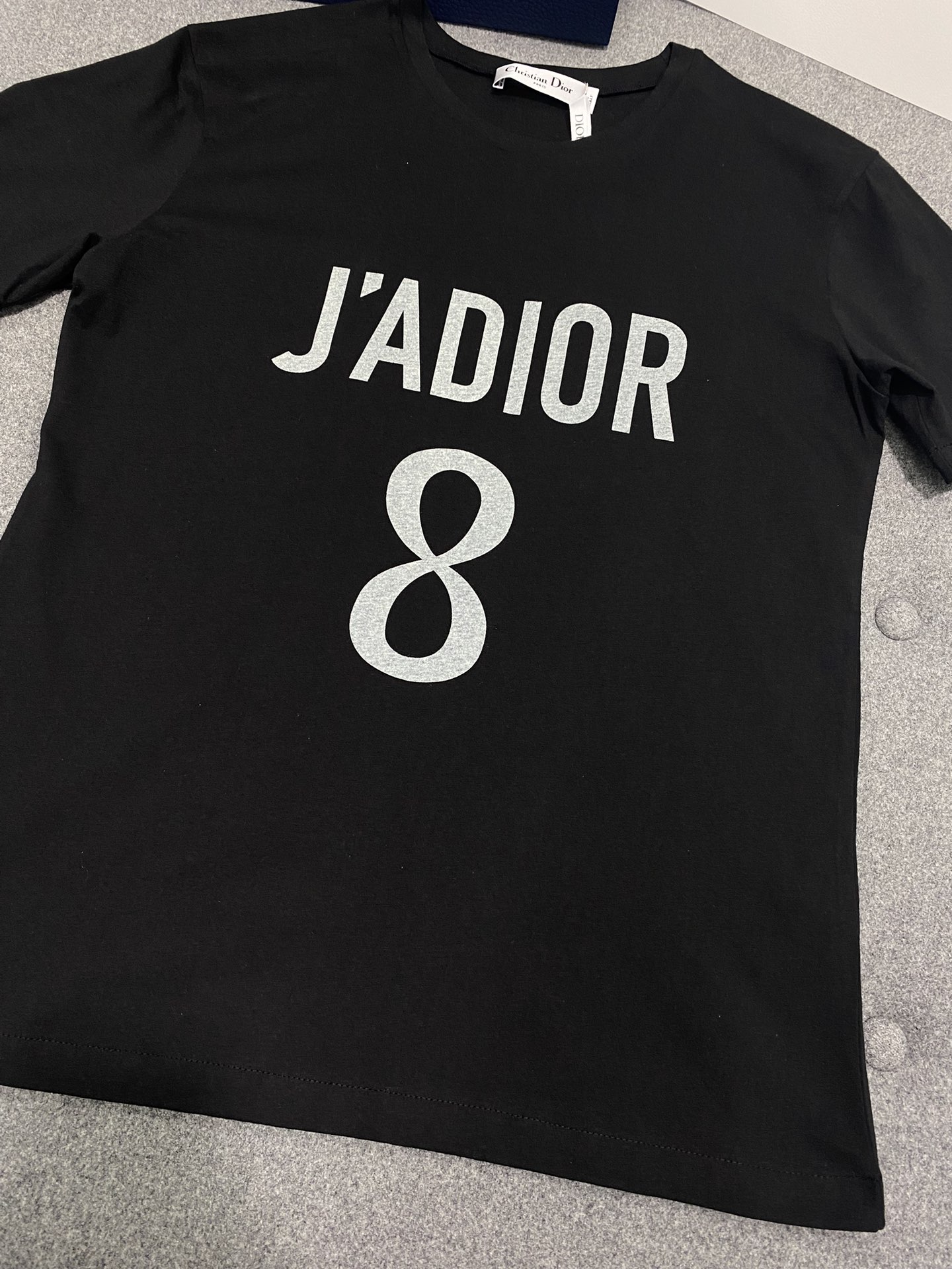 디올 자도르 레터링 장식 코튼 린넨 저지 반팔 티셔츠”2COLOR”