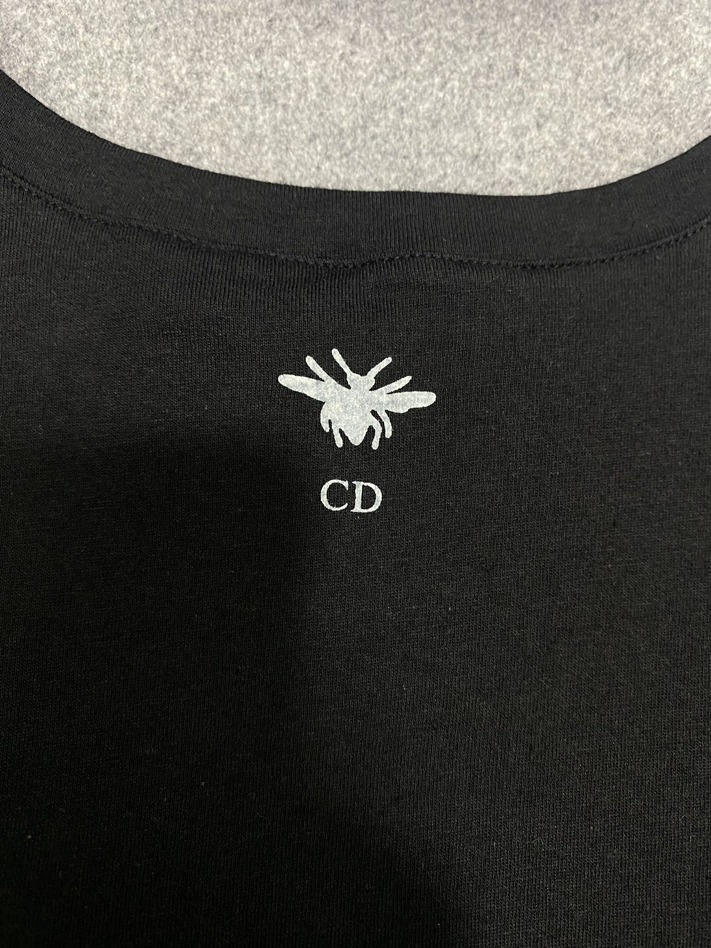 디올 자도르 레터링 장식 코튼 린넨 저지 반팔 티셔츠”2COLOR”