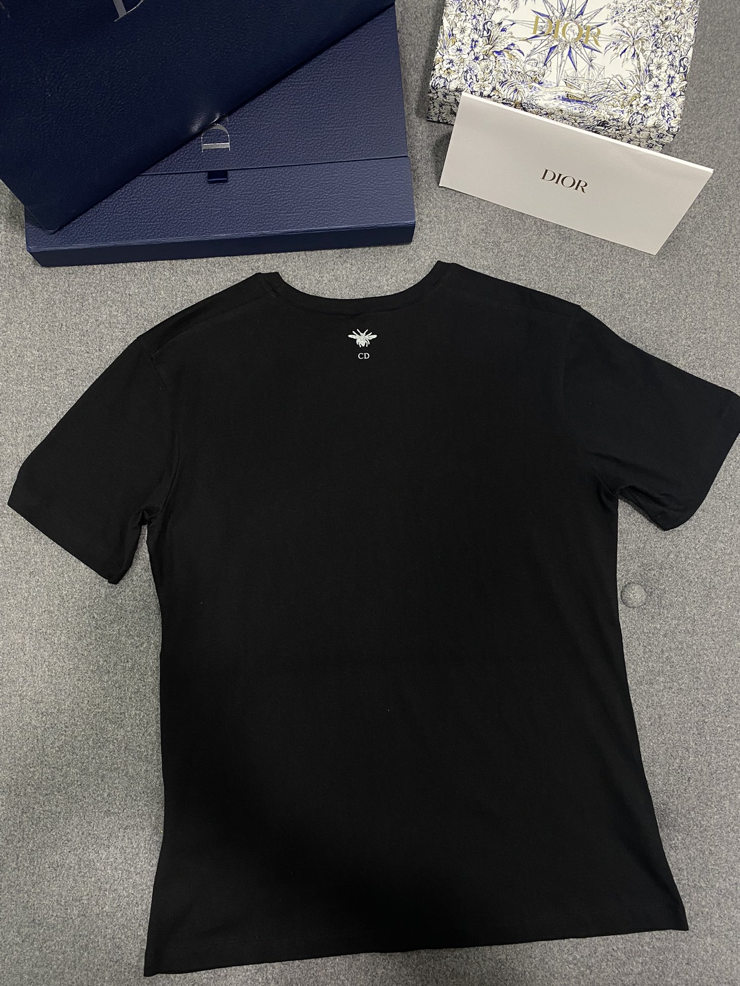 디올 자도르 레터링 장식 코튼 린넨 저지 반팔 티셔츠”2COLOR”