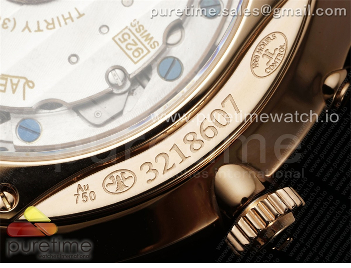 APS공장 예거르쿨트르 마스터 울트라씬 문페이즈 로즈골드금통 화이트다이얼 브라운가죽스트랩 Master Ultra Thin Moon RG APSF 1_1 Best Edition White Dial on Brown Leather Strap SA925 Super Clone