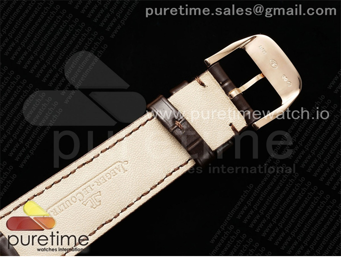 APS공장 예거르쿨트르 마스터 울트라씬 문페이즈 로즈골드금통 화이트다이얼 브라운가죽스트랩 Master Ultra Thin Moon RG APSF 1_1 Best Edition White Dial on Brown Leather Strap SA925 Super Clone