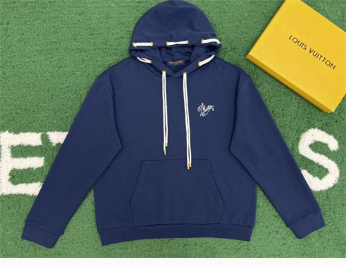 루이비통 그래픽 LV 노티컬 로프 시그니처 코튼 저지 후드