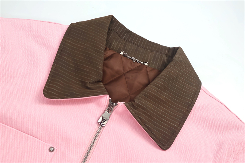 루이비통 x 니고 리브드 코듀로이 카라 워크웨어 블루종