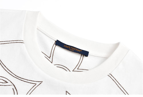 루이비통 엠브로이더드 LV로고 프린팅 반팔 티셔츠