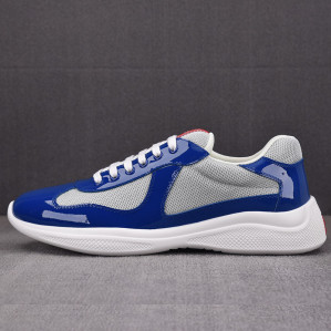 프라다 아메리카 컵 스니커즈 블루/실버