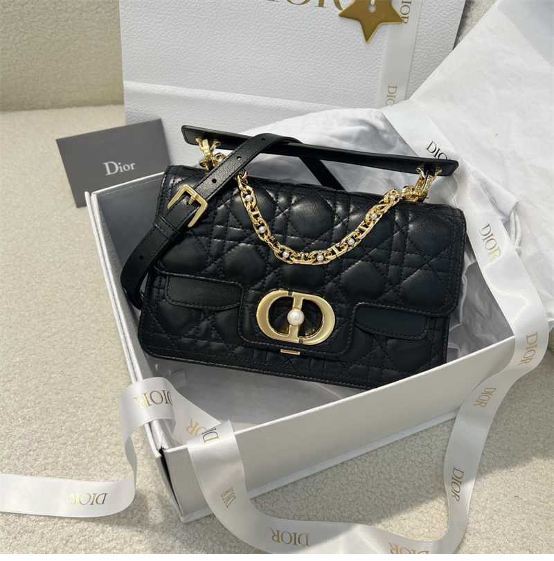 디올 졸리 스몰 탑 핸들백 블랙 까나쥬