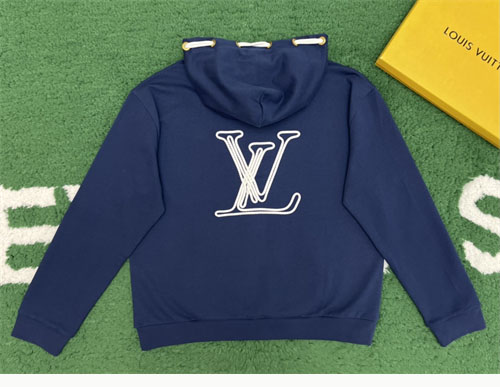 루이비통 그래픽 LV 노티컬 로프 시그니처 코튼 저지 후드