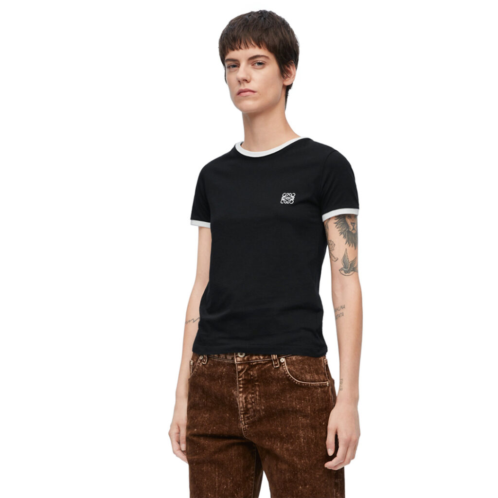 로에베 아나그램 로고 배색 반팔 티셔츠 “2COLOR”