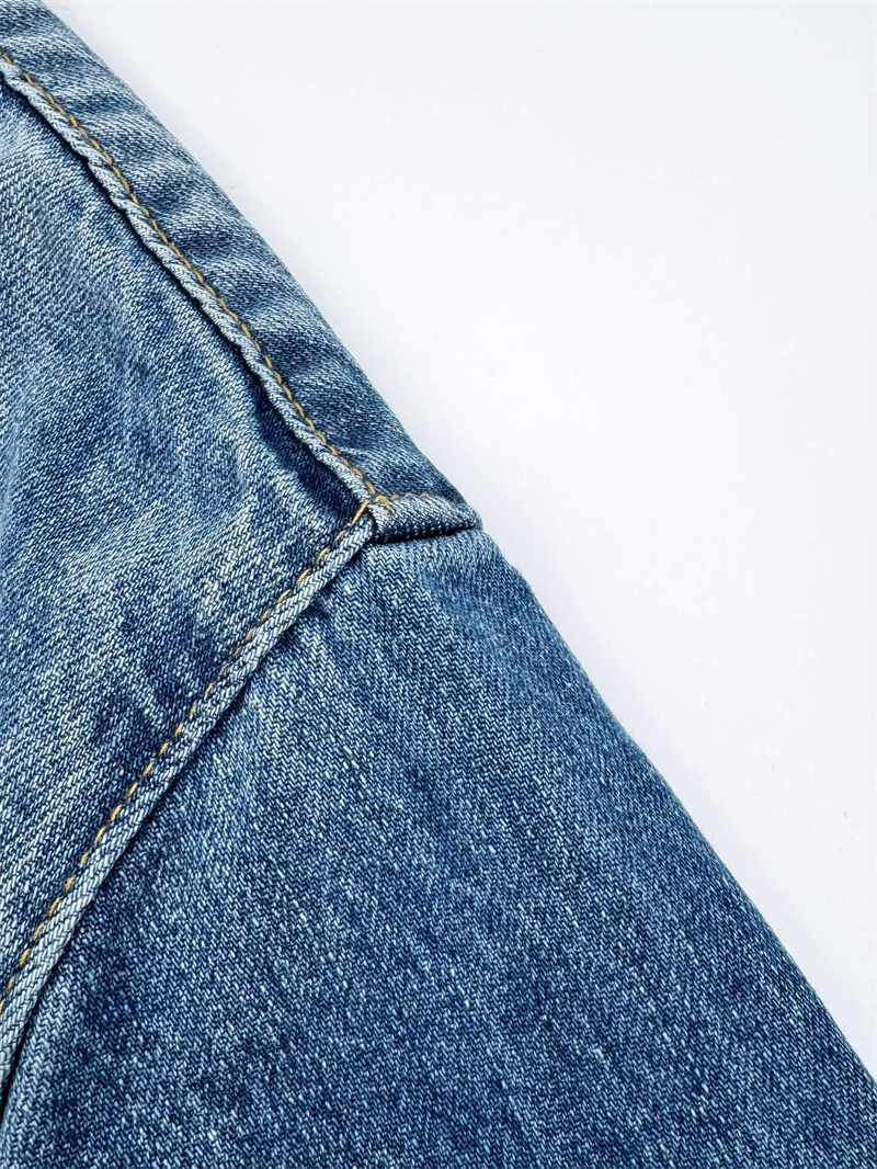 로에베 아나그램 워시드 데님 숏슬리브 셔츠