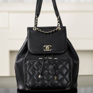 샤넬 25B 어피니티 듀마 백팩 라지 블랙 캐비어