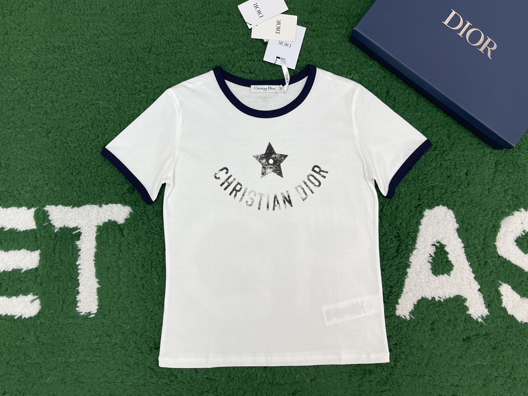 디올 DIORIVIERA 코튼 저지 반팔 티셔츠 “3COLOR”