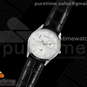 ZF공장 V3 마르쉐 실버다이얼 가죽스트랩 Master Ultra Thin Reserve de Marche SS ZF 1_1 Best Edition White Dial on Black Leather Strap A938 V3 _ 예거르쿨트르