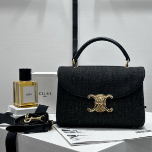 셀린느 틴 니노 백 블랙 데님 118112