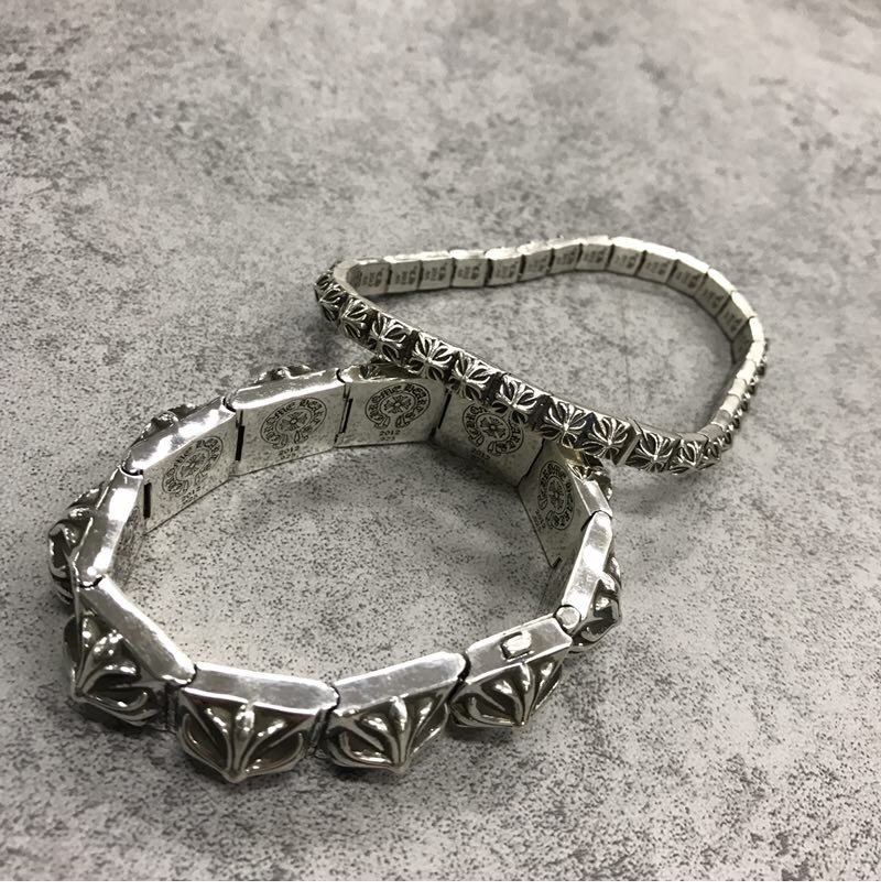 크롬하츠 크로스 블럭 925 실버 팔찌