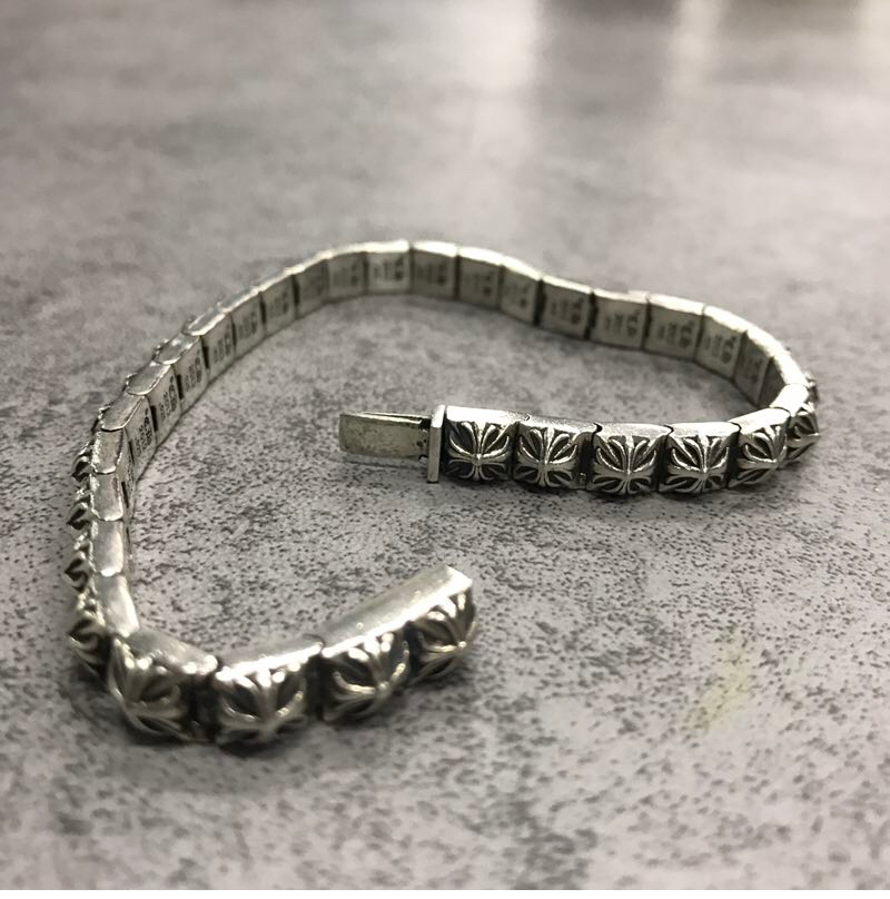 크롬하츠 크로스 블럭 925 실버 팔찌