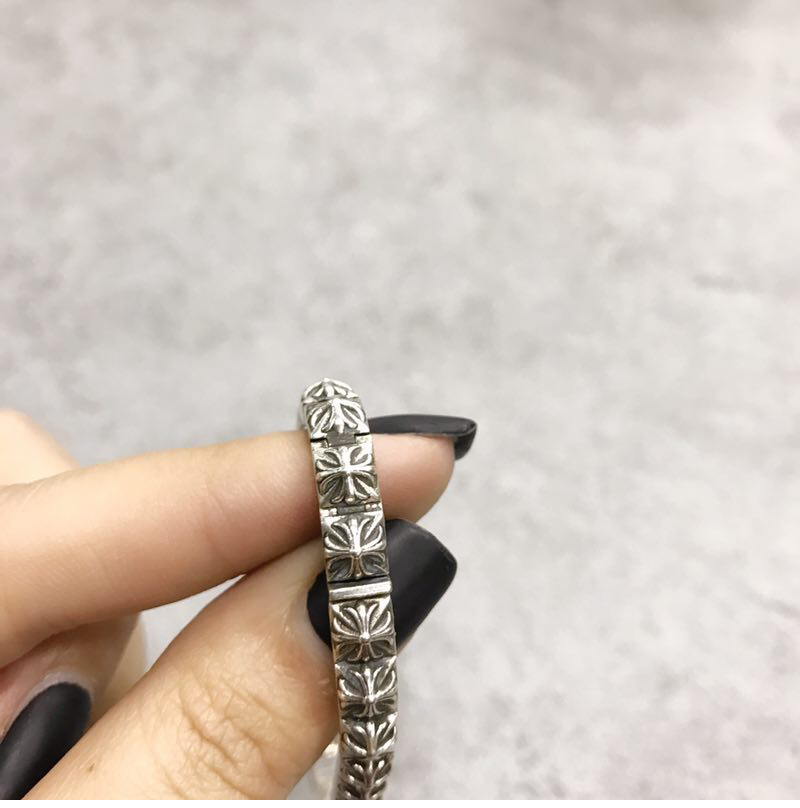 크롬하츠 크로스 블럭 925 실버 팔찌