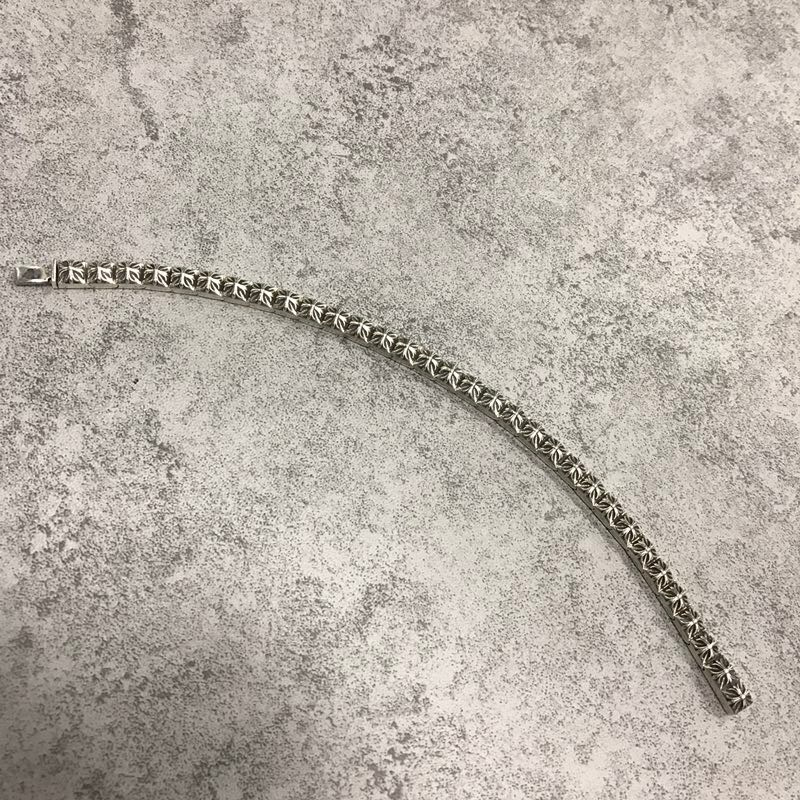 크롬하츠 크로스 블럭 925 실버 팔찌