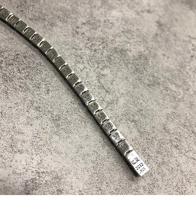 크롬하츠 크로스 블럭 925 실버 팔찌