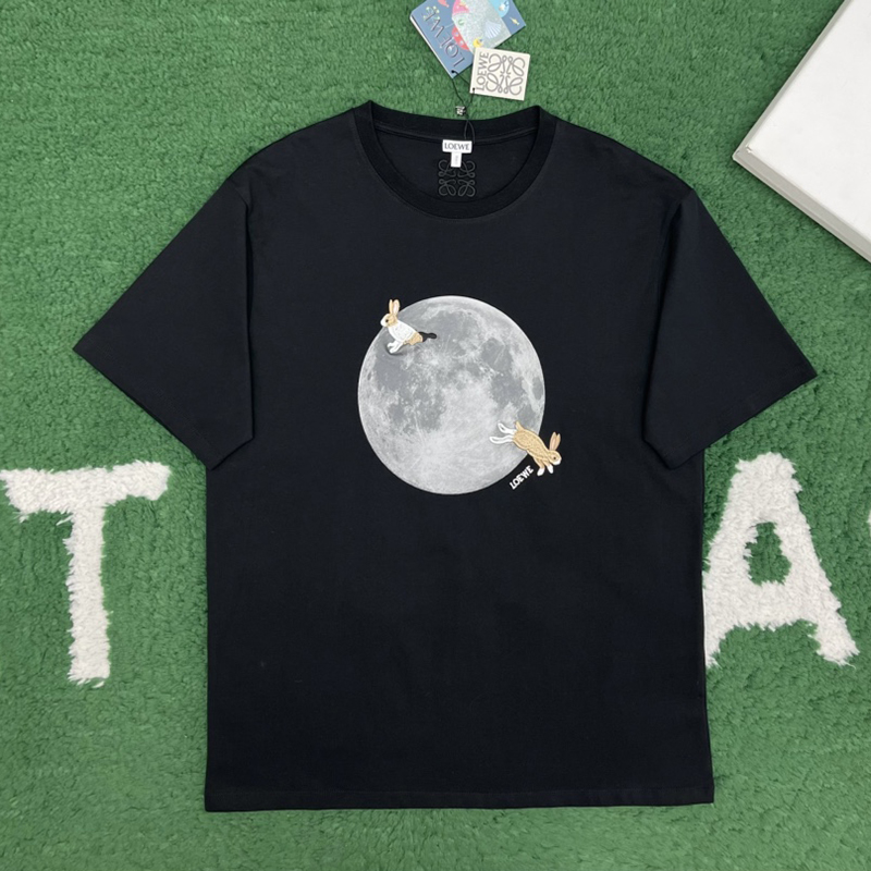 로에베 x 수나 후지타 Bunny & Moon 반팔 티셔츠