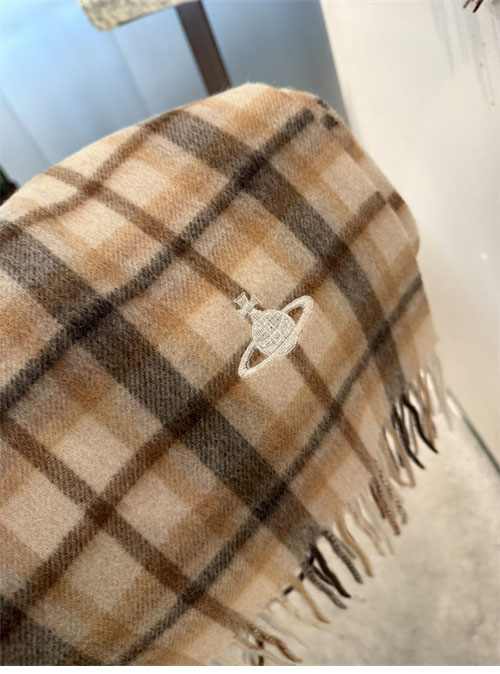 비비안웨스트우드 캐시미어 체크 머플러