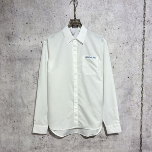 디올 24ss Tag 자수 포플린 셔츠