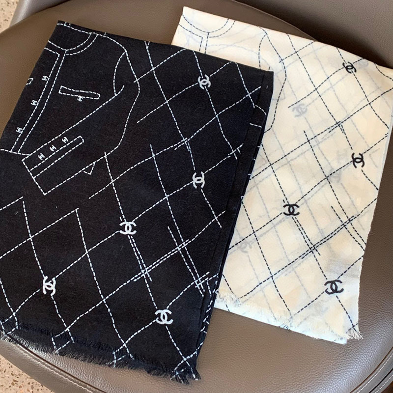 샤넬 모던 디자인 캐주얼 캐시미어 스카프 머플러