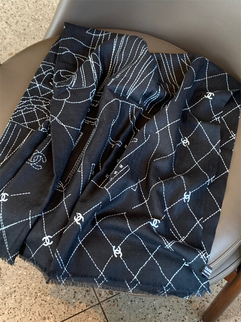 샤넬 모던 디자인 캐주얼 캐시미어 스카프 머플러