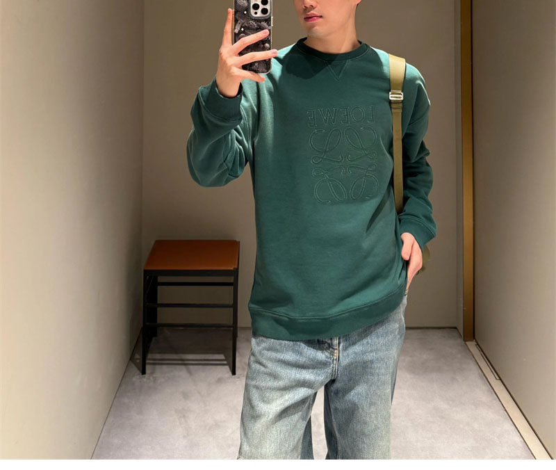 로에베 아나그램 레귤러 코튼 스웨트셔츠 맨투맨