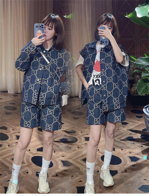 구찌 점보 GG 데님 자켓