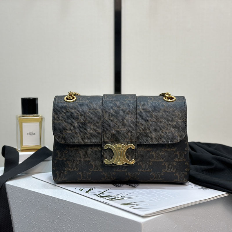 셀린느 틴 빅투아르 숄더백 트리옹프 캔버스 116592