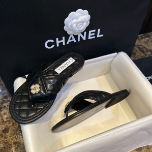 샤넬 23S 플라워 펄 샌들