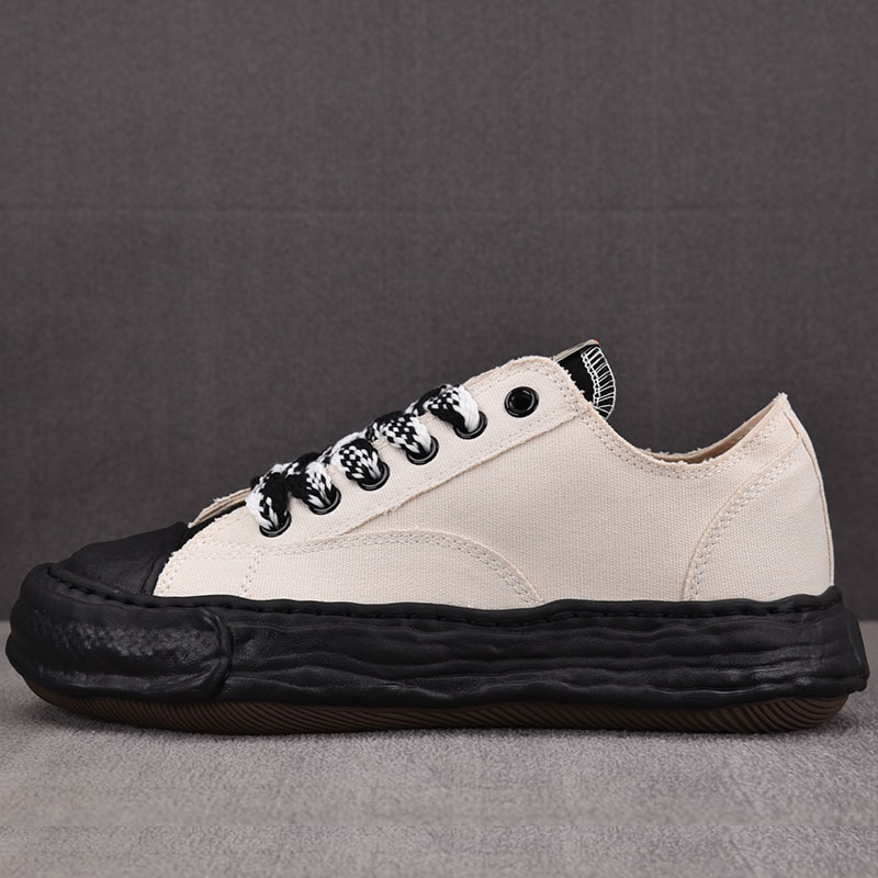 미하라 야스히로 피터슨23 OG 솔 캔버스 스니커즈 흰검