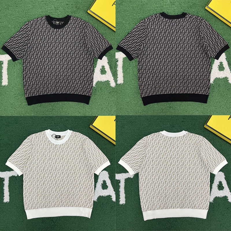 펜디 점퍼 페브릭 반팔 니트 스웨터