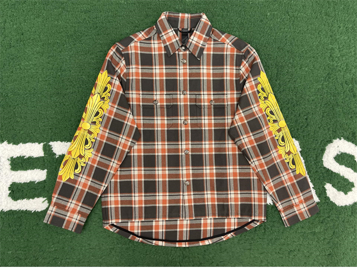 크롬하츠 플로랄 크로스 로고 셔츠 2컬러