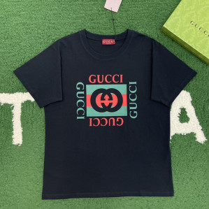 구찌 24SS 리도 컬렉션 스퀘어 더블 G 프린트 코튼 저지 반팔 티셔츠 “3COLOR”