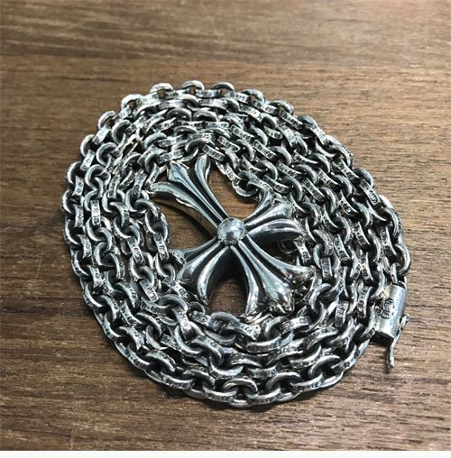 크롬하츠 페이퍼체인 925실버 목걸이 60cm