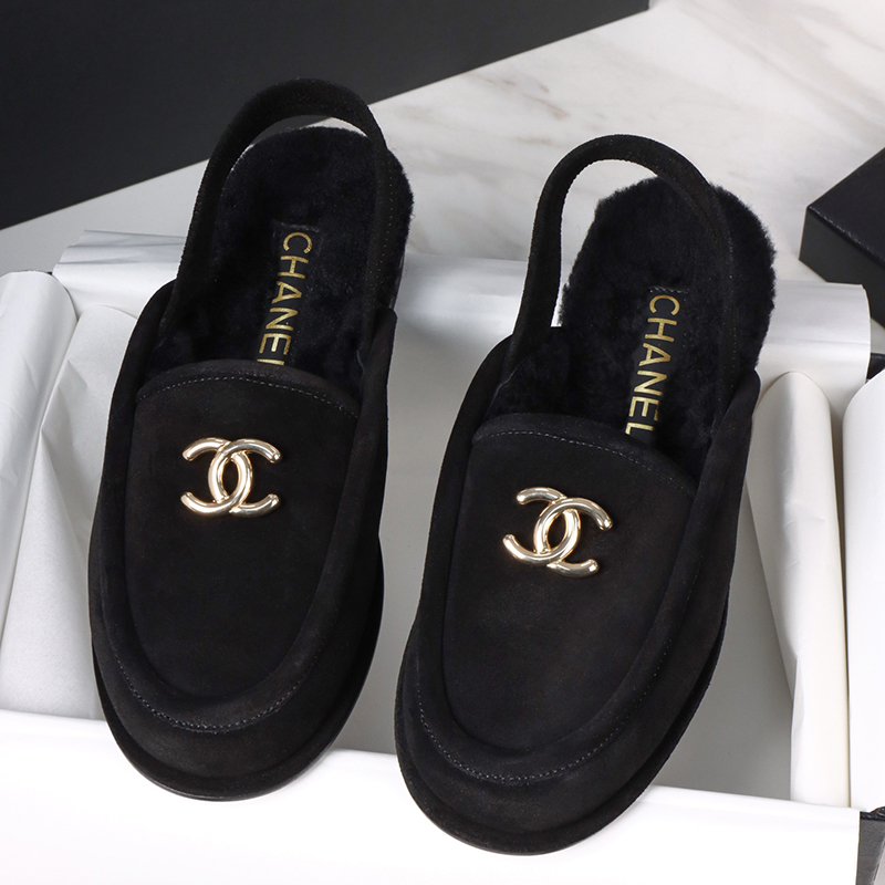 샤넬 25K CC로고 시어링 슬링백 뮬