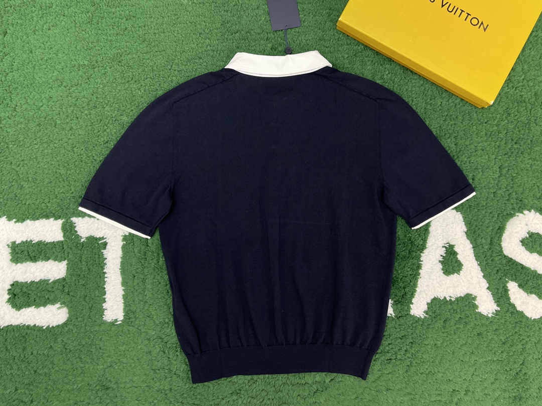 루이비통 엠브로이더드 코튼 블렌드 폴로 반팔 티셔츠 “2COLOR”