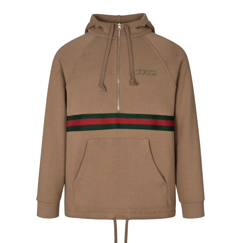 구찌 24FW 웹 하프집업 후드