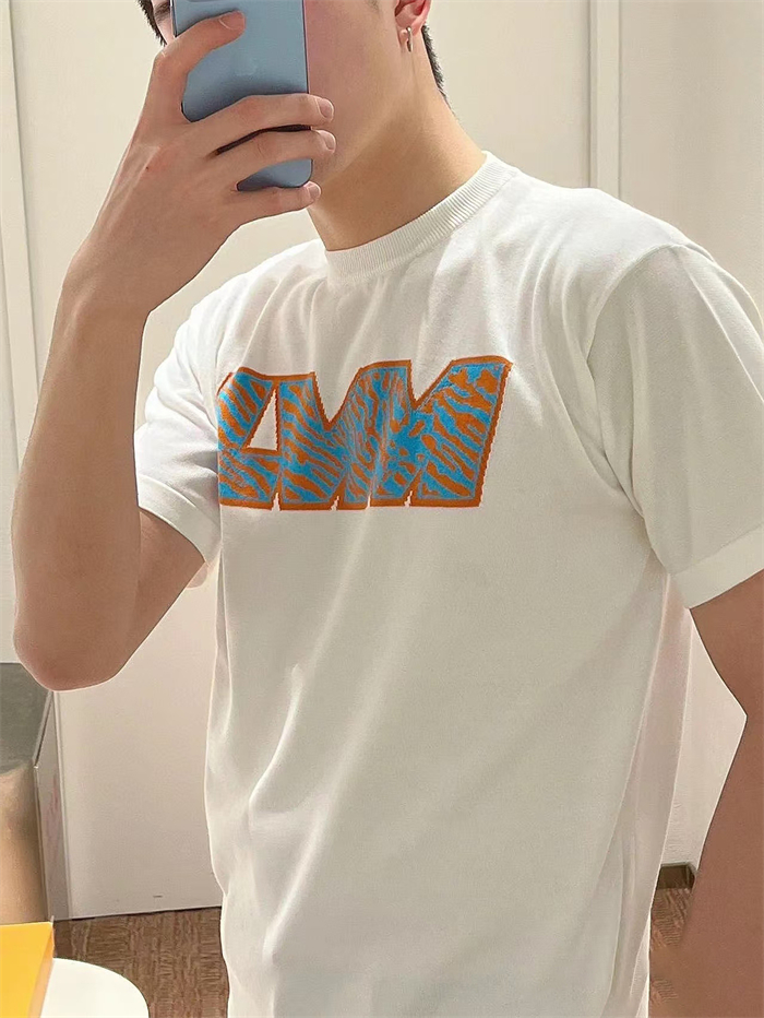 루이비통 LVM 자카드 반팔 니트