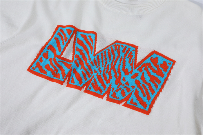 루이비통 LVM 자카드 반팔 니트