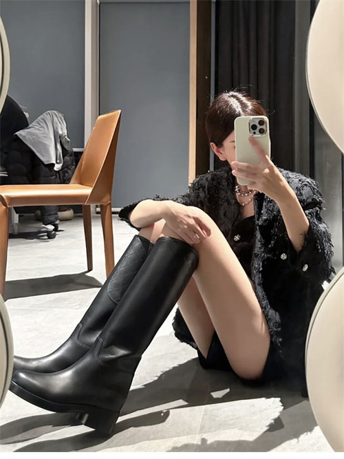 샤넬 cc로고 22b 하이 부츠