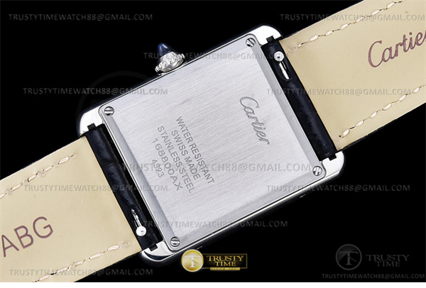 DR공장 까르띠에 탱크 머스트 라지 블랙다이얼 악어스트랩 Cartier Tank Must SS_LE Black Swiss Qtz DRF