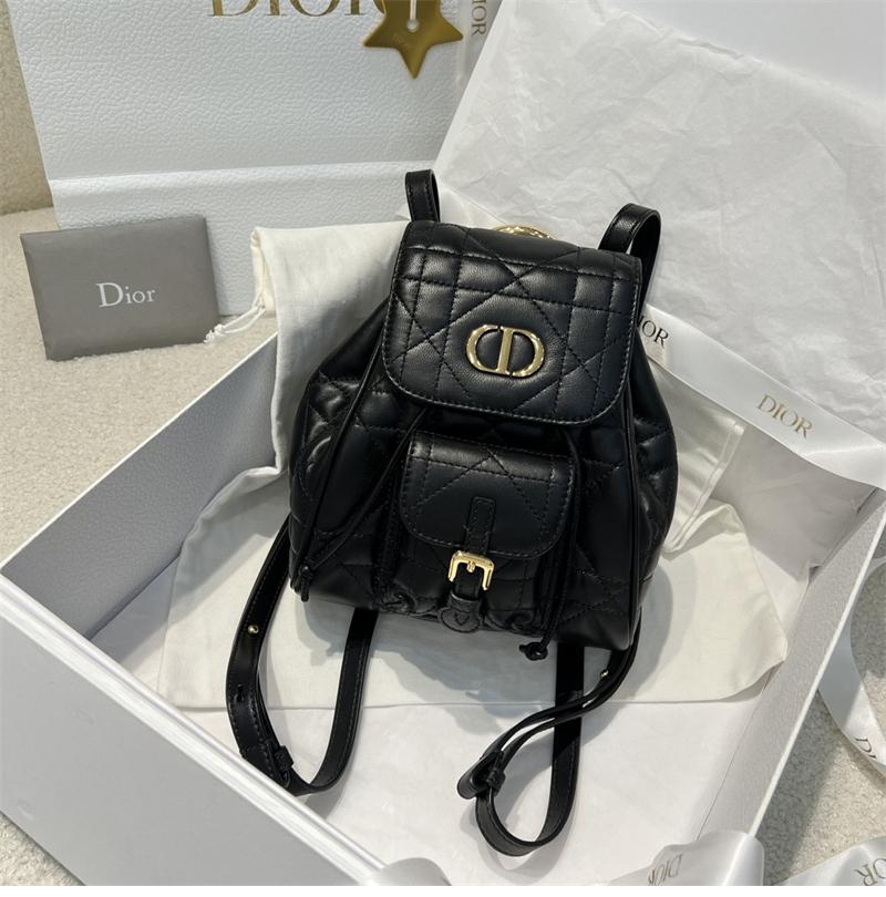 디올 카로 스몰 백팩 블랙 매크로까나쥬