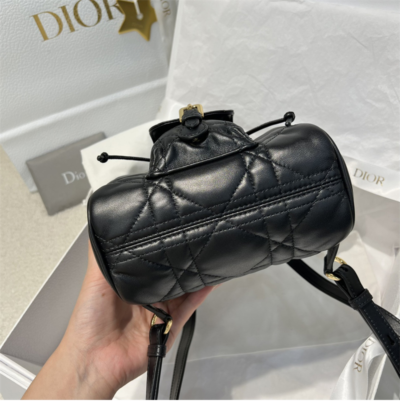 디올 카로 스몰 백팩 블랙 매크로까나쥬